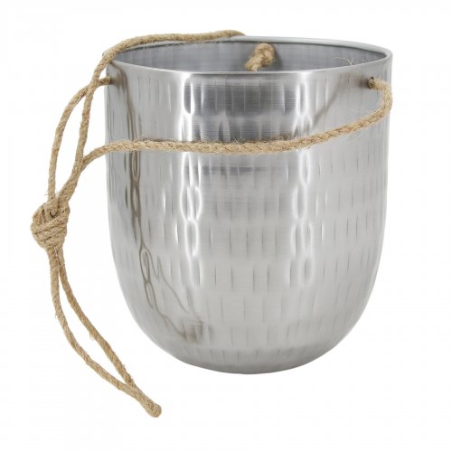 VASO DE PENDURAR BIA PRATA BRILHO D16 A18 VASO DE PENDURAR BIA PRATA BRILHO D16 A18