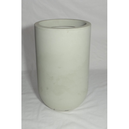 VASO DECÔ 40X63CM ANTIQUE BRANCO - COM PRATINHO EMBUTIDO