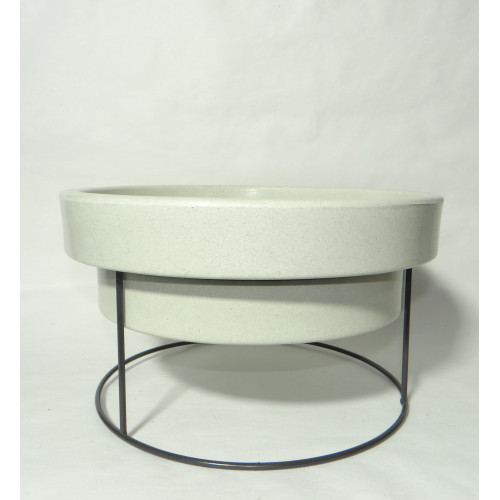 VASO LOFT 32x10 ANTIQUE BRANCO - COM SUPORTE DE FERRO 28X12 VASO LOFT 32x10 ANTIQUE BRANCO - COM SUPORTE DE FERRO 28X12