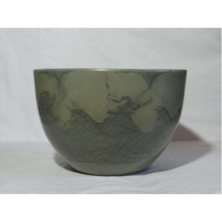 VASO PEROLA OVAL BAIXO M 33cm CIMENTO