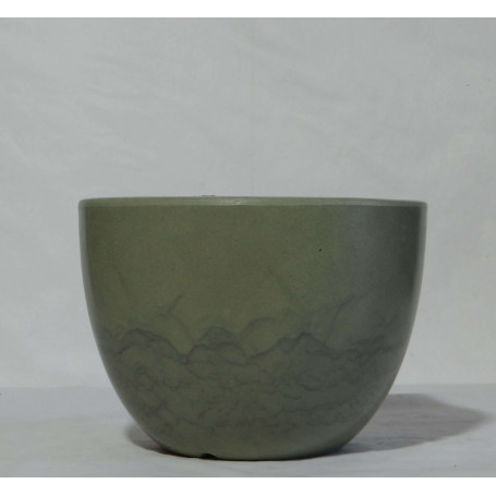 VASO PEROLA OVAL BAIXO P 23cm CAMURÇA