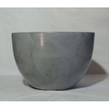 VASO PEROLA OVAL BAIXO G 40cm CIMENTO