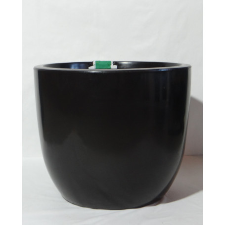 VASO PEROLA REDONDO M 33cm PRETO