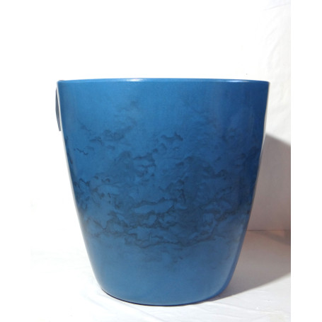 VASO PEROLA OVAL P 35cm AZUL PISCINA