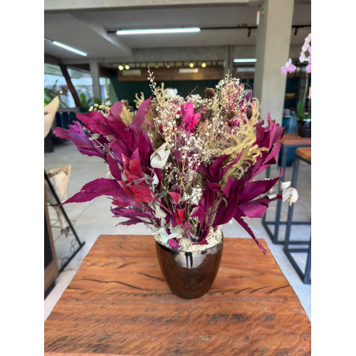 ARRANJO DESIDRATADO M ROSA+VASO GENOA OURO ARRANJO DESIDRATADO M ROSA+VASO GENOA OURO