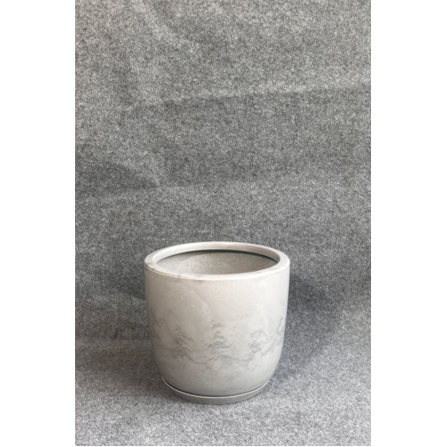 VASO PEROLA REDONDO M 33cm CIMENTO