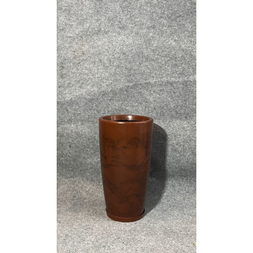 VASO PEROLA CONICO M 60cm MARRON