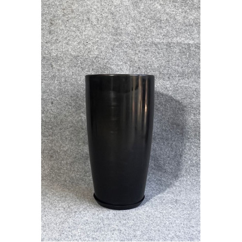 VASO PEROLA CONICO P 53cm PRETO
