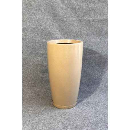 VASO PEROLA CONICO P 53cm BEGE