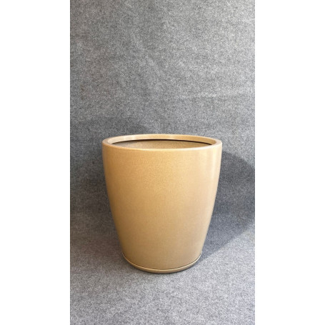 VASO PEROLA OVAL G 62cm BEGE
