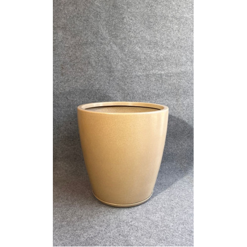 VASO PEROLA OVAL G 62cm BEGE