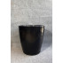 VASO PEROLA OVAL G 62cm PRETO