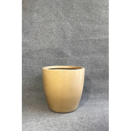 VASO PEROLA OVAL M 48cm BEGE