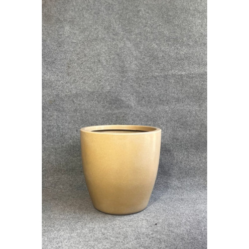 VASO PEROLA OVAL M 48cm BEGE