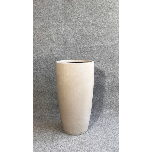 VASO CONICO PRISMA P 53CM CALCARIO
