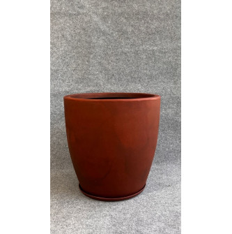 VASO OVAL PRISMA M 48cm MARROM