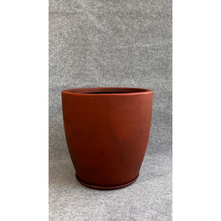 VASO OVAL PRISMA M 48cm MARROM