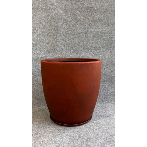 VASO OVAL PRISMA M 48cm MARROM