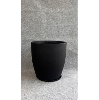 VASO OVAL PRISMA M 48cm PRETO
