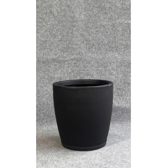 VASO OVAL PRISMA P 35cm PRETO