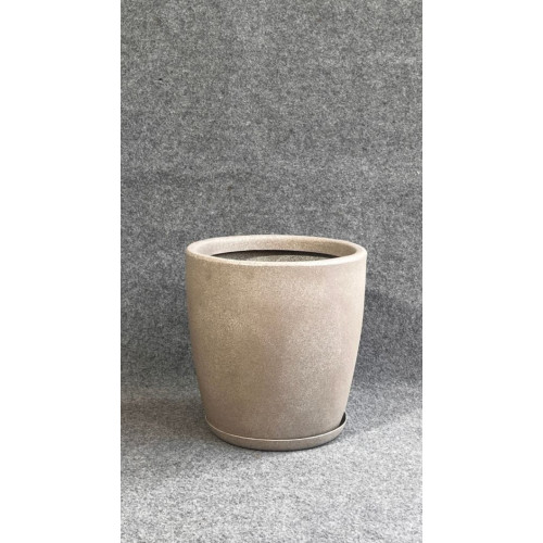 VASO OVAL PRISMA P 35cm CALCARIO